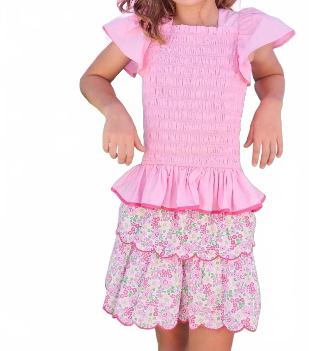 NEW BISBY girls india top in pale pink